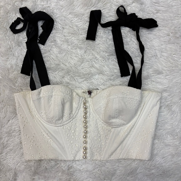 House of CB "Roccoco" White Broderie Anglaus
Bustier Top - Picture 3 of 7